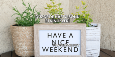 Düzce'de Hafta Sonu Etkinlikleri