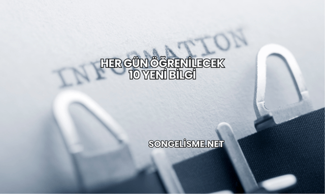 Her Gün Öğrenilecek 10 Yeni Bilgi